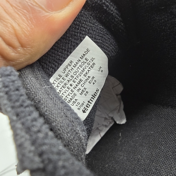 Etnies Shoes Men 10 Barge LS Low Top Sneakers Black - Picture 3 of 9